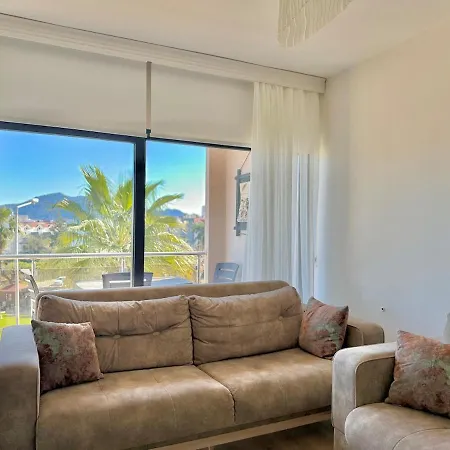 Deniz Manzarali, Plaja 100 Metre, Luks 3 Apartmán Marmaris